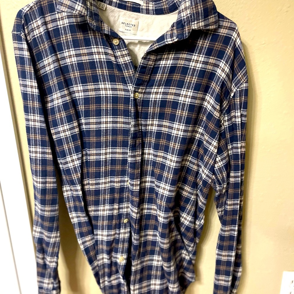 Flannel mens Large button down
